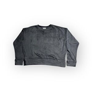 Jockey Black Cozy Ribbed Fleece Sweatshirt – Size L (Estimated)